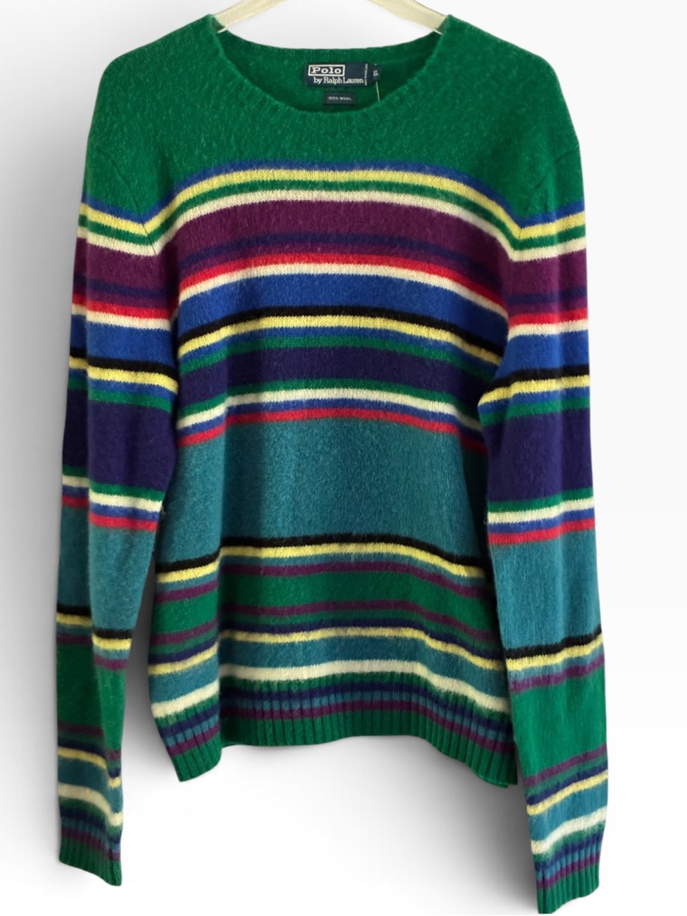 Vintage Polo Ralph Lauren Wool Striped Sweater Men XL NWT Deadstock